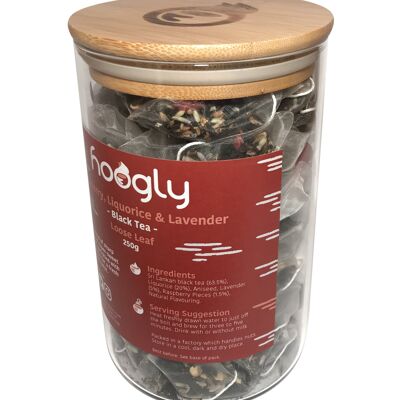 Raspberry, Liquorice & Lavender - Black Tea- Retail Jars - 50 pyramid bags