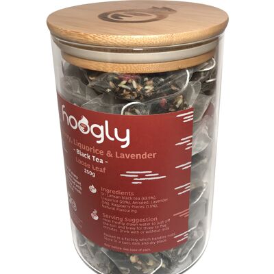 Raspberry, Liquorice & Lavender - Black Tea- Retail Jars - 50 pyramid bags
