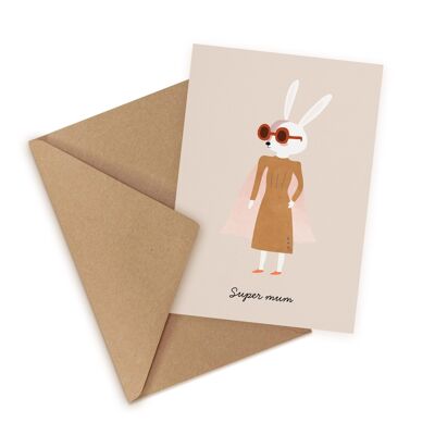 Super Mum Card, Eco-Conscious Greeting Card
