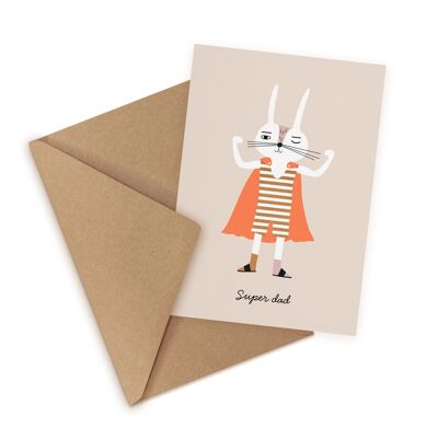 Super Dad Card, Eco-Conscious Greeting Card