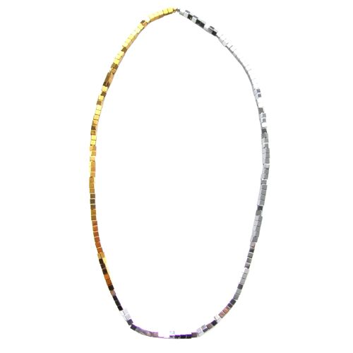 MAGNE single strand necklace - silver and gold