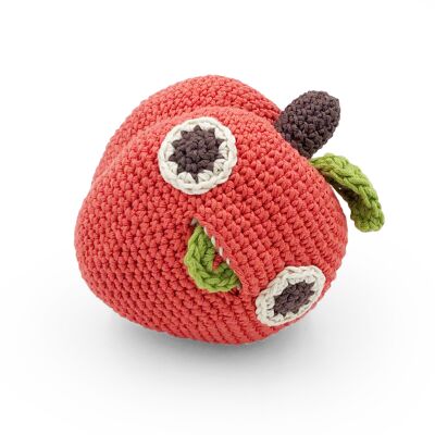 MILA THE PEACH - BABY RATTLE IN ORGANIC COTTON