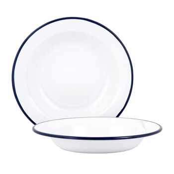 Assiette creuse 22 cm Kockums Blanc 2