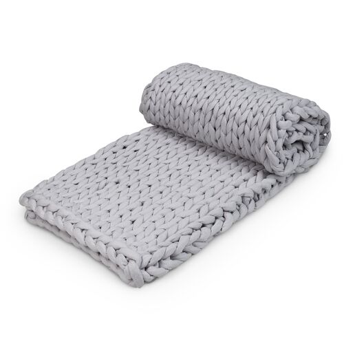 Knitted weighted blanket - Moon gray