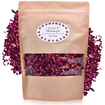 Confettis fleurs séchées / confettis mariage rose violette 1