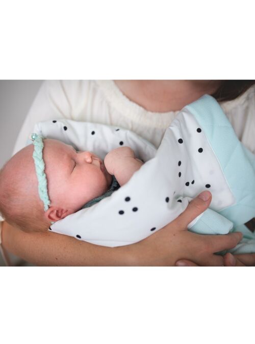 Baby blanket triangles aquamarine 50x70cm