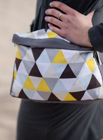 SAC TAILLE JAUNE TRIANGLES 2