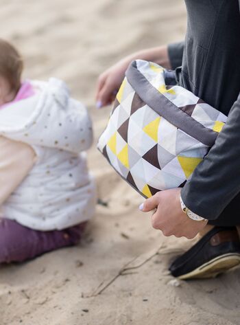 SAC TAILLE JAUNE TRIANGLES 4