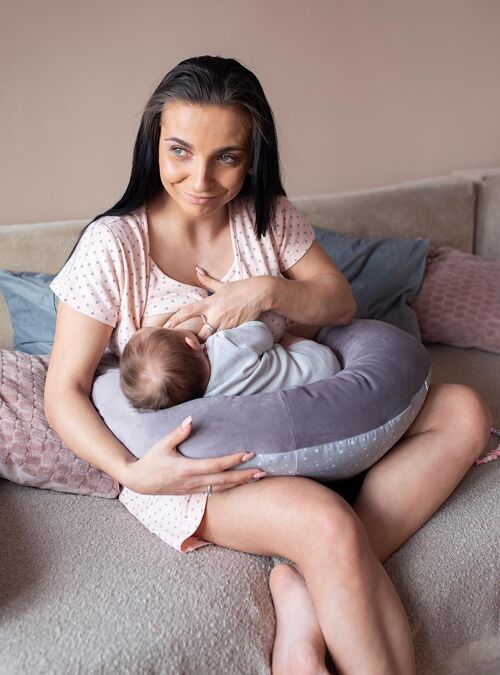 Wally 3 in 1 pillow for sleeping and breastfeeding brown