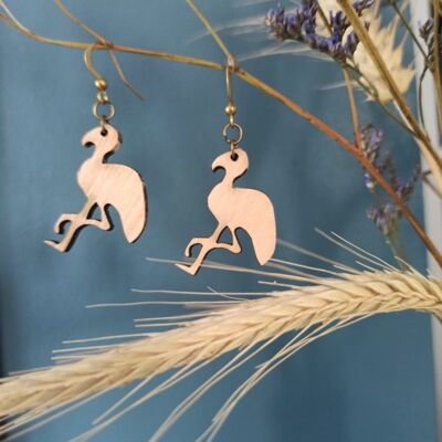 Boucles d'oreilles - Flamand rose