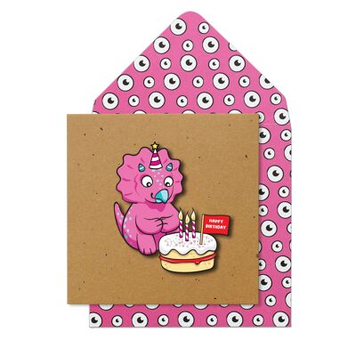 Pink Dinosaur Birthday Cake
