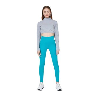 fasheon Blue Classic High Waisted Leggings