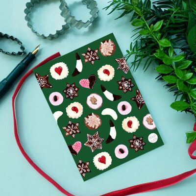 Biscotti da cartolina verdi