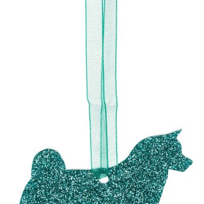 Glitter Akita Christmas Decoration