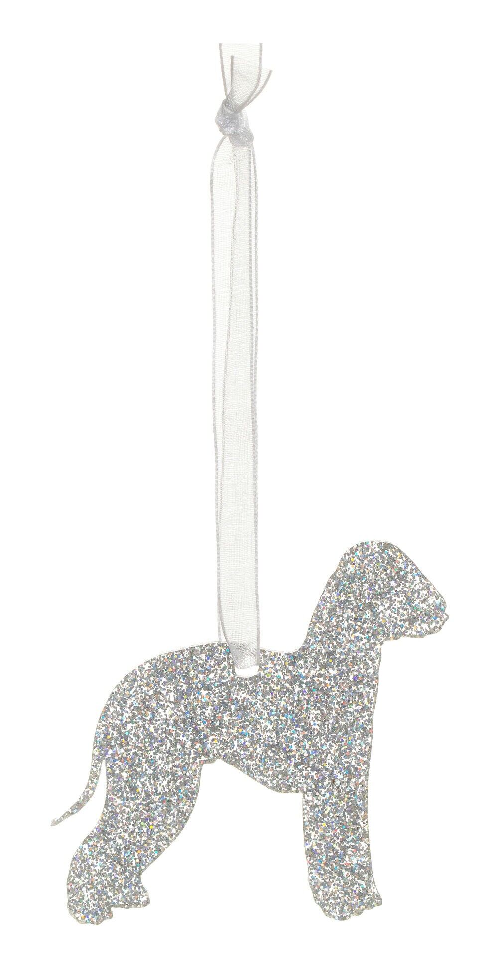 Decorazione natalizia con glitter Bedlington Terrier
