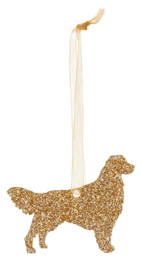 Glitter Golden Retriever Christmas Decoration