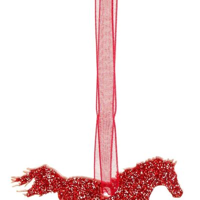 Decorazione natalizia Glitter Horse Style 1