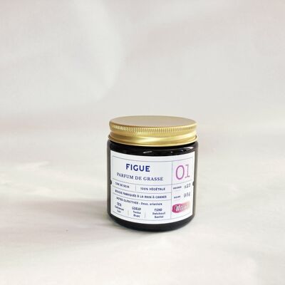 Bougie cire de soja parfum Figue N°1 - 90Gr