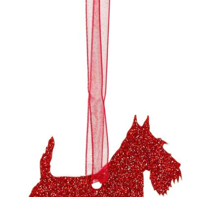 Decorazione natalizia con glitter Scottish Terrier