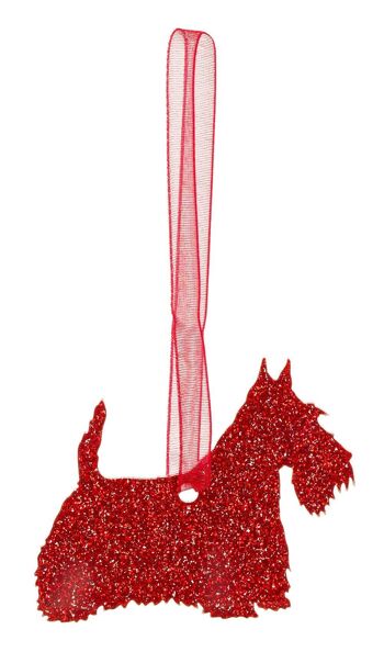 Décoration de Noël Glitter Scottish Terrier 1