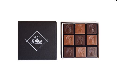 Ecrin de 18 chocolats fins - noir