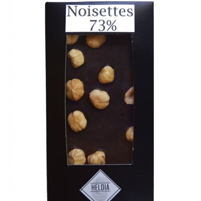 Tablette gourmande noire / noisettes