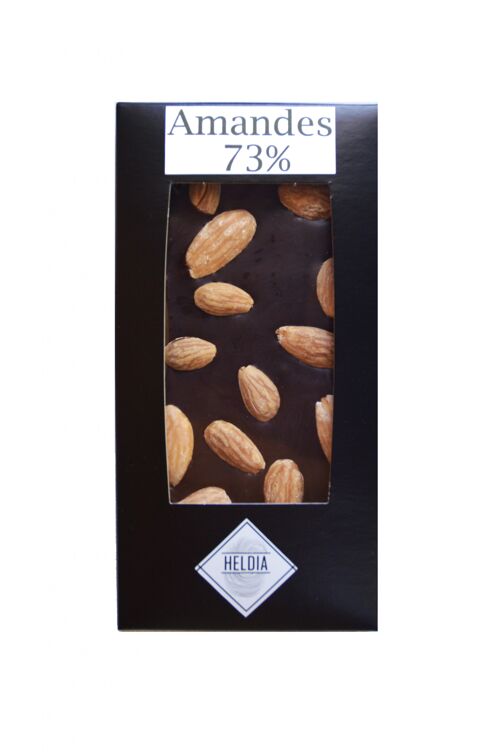 Tablette gourmande noire / amandes