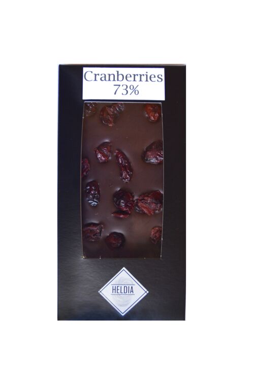 Tablette gourmande noire / cranberries