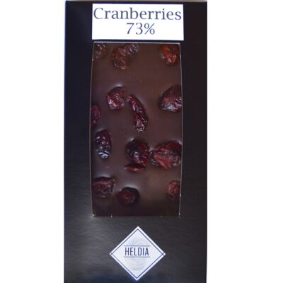 Tablette gourmande noire / cranberries