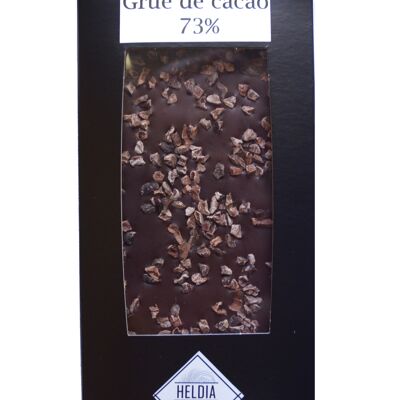 Tablette gourmande noire / éclats de cacao