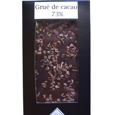Tablette gourmande noire / éclats de cacao