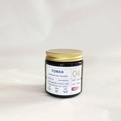 Bougie cire de soja parfum Tonka N°4 - 90Gr