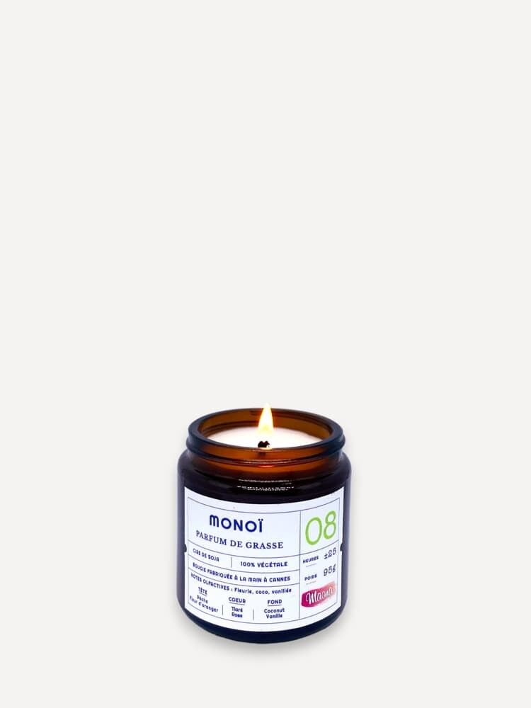 Candela in cera di soia Monoi N°8 - 90Gr