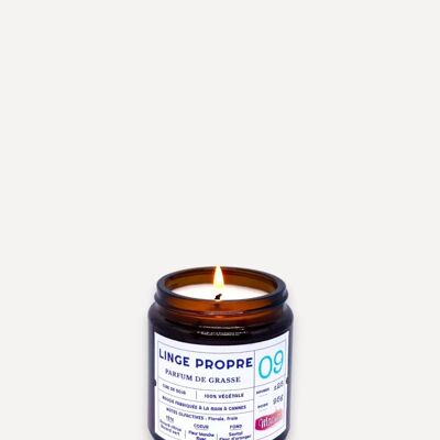 Clean linen scented soy wax candle N°9 - 90Gr