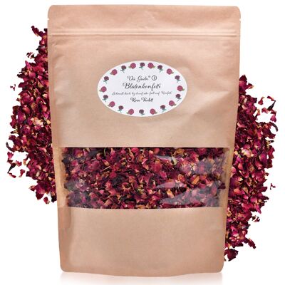 Dried flower confetti / wedding confetti rose deep red