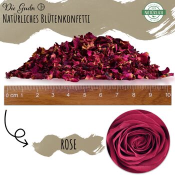 Confettis fleurs séchées / confettis mariage rose rouge foncé 2