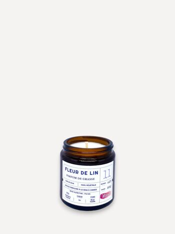 Bougie cire de soja parfum Fleur de Lin N°11 - 90Gr 3