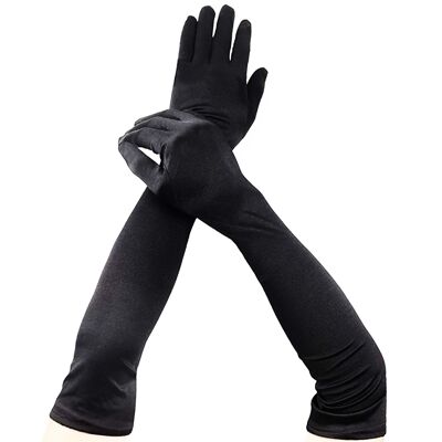 Schwarze Armhandschuhe - 1 Paar