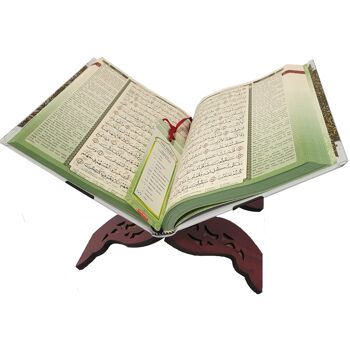 Beau support de livre de support de coran en bois pressé motif de calligraphie musulmane islamique Rehal 2