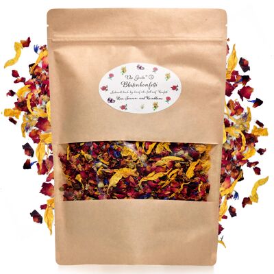 Dried flower confetti / wedding confetti made from petals and buds of rose, sunflower and cornflower