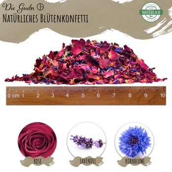 Confettis de fleurs séchées / confettis de mariage à base de rose violette, de bleuet et de lavande 2