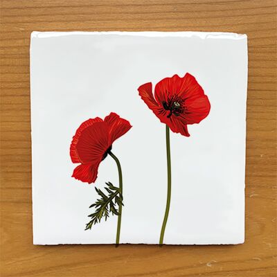 Poppies – Vintage Style Tile