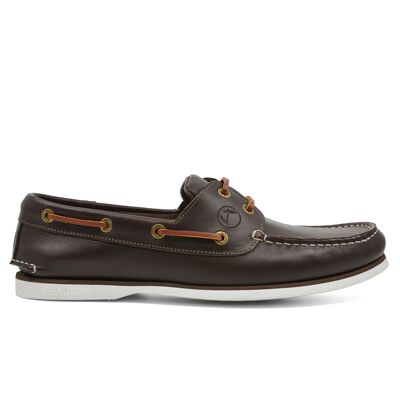 Men’s Boat Shoes Seajure Forvie Dark Brown Leather
