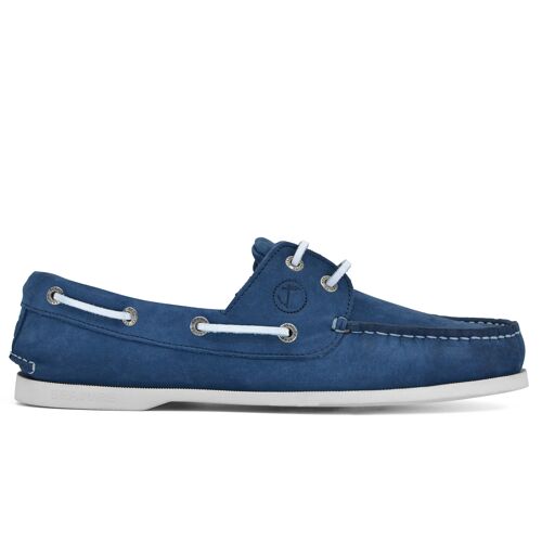 Men’s Boat Shoes Seajure Trebaluger Blue Nubuck Leather