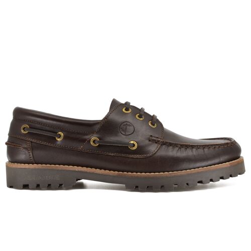 Men’s Boat Shoes Seajure Reynisfjara Dark Brown Leather