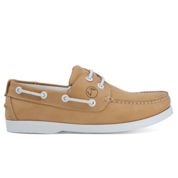 Chaussures Bateau Femme Seajure Noordhoek Cuir Nubuck Camel 1