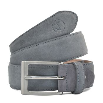 Ceinture homme Seajure en daim gris 1