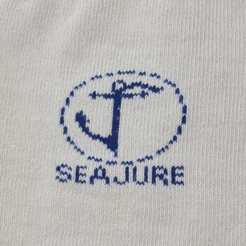 Lot de 5 chaussettes en coton Seajure avec poignets confort crème et bleu marine unisexe, pour hommes et femmes 3