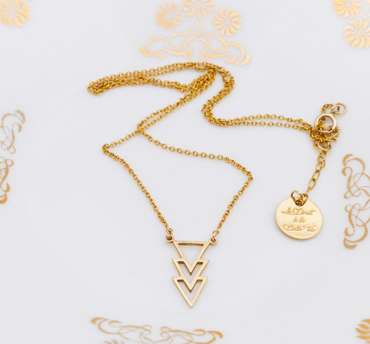 Collana Jaseron - Collezione Alinéa: Tre triangoli dorati