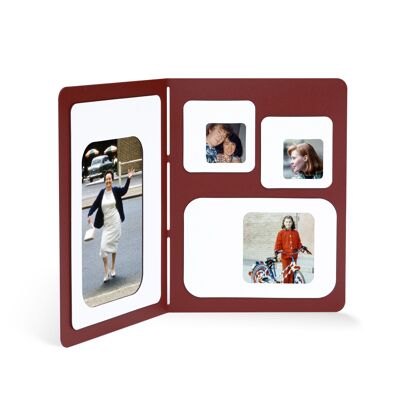 Photo Frame to stand - Magnetic Collage - C4 red oxide